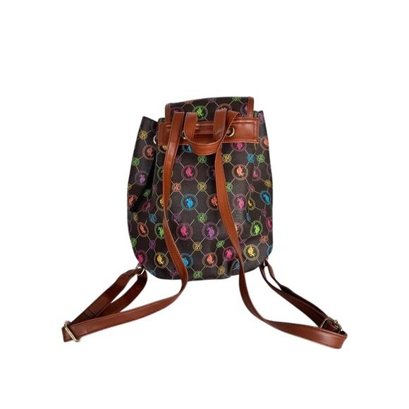 U.S. Polo Assn. Rainbow Logo Drawstring Backpack Purse – Cute & Functional - Picture 2 of 16